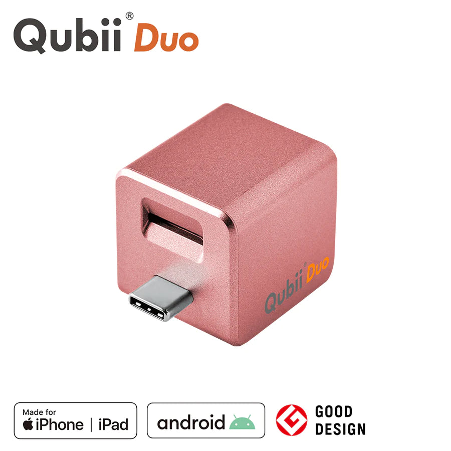 iPhone バックアップ 自動 Qubii Duo Type-C Android カードリーダー microSD iPad iOS スマホ 充電 USB-C 簡単接続 動画 写真 データ保存 400-ADRIP014