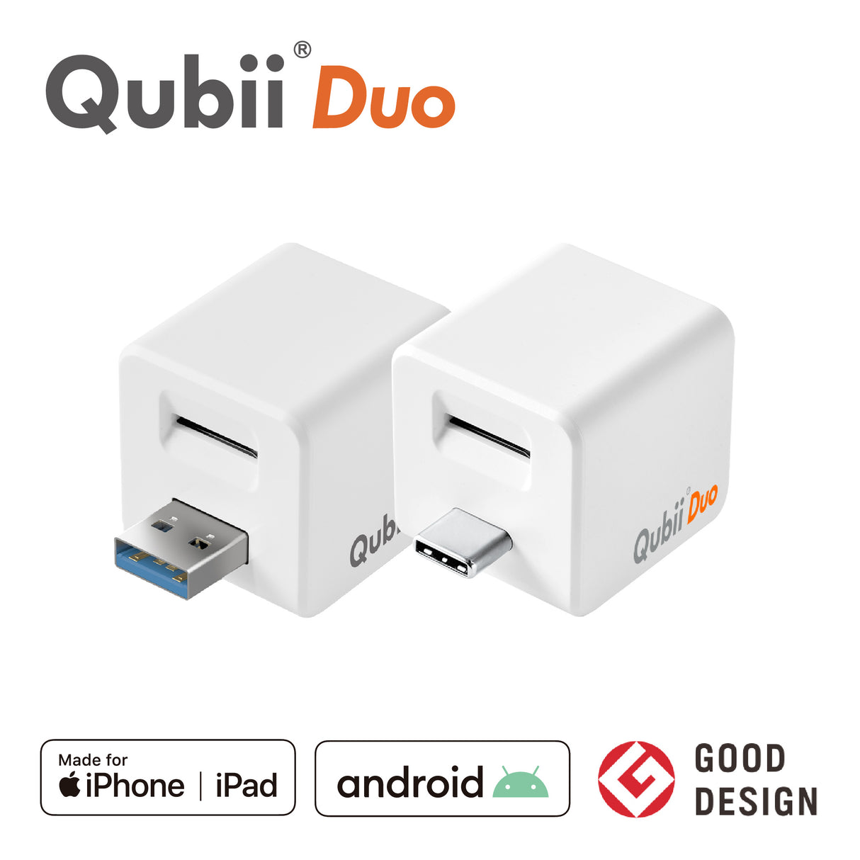 Qubii Duo - 2個セット(USBタイプA×USBタイプC)