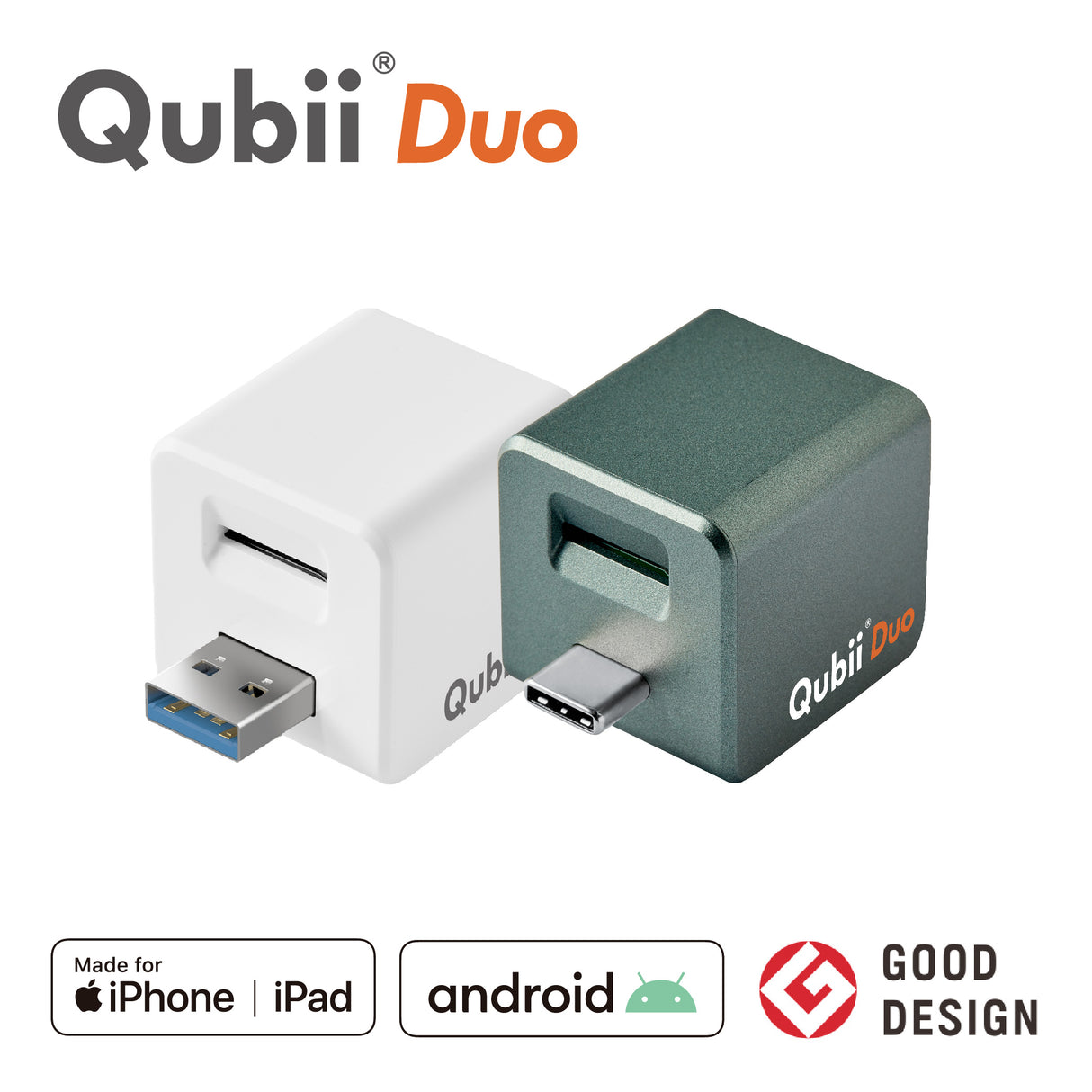 Qubii Duo - 2個セット(USBタイプA×USBタイプC)