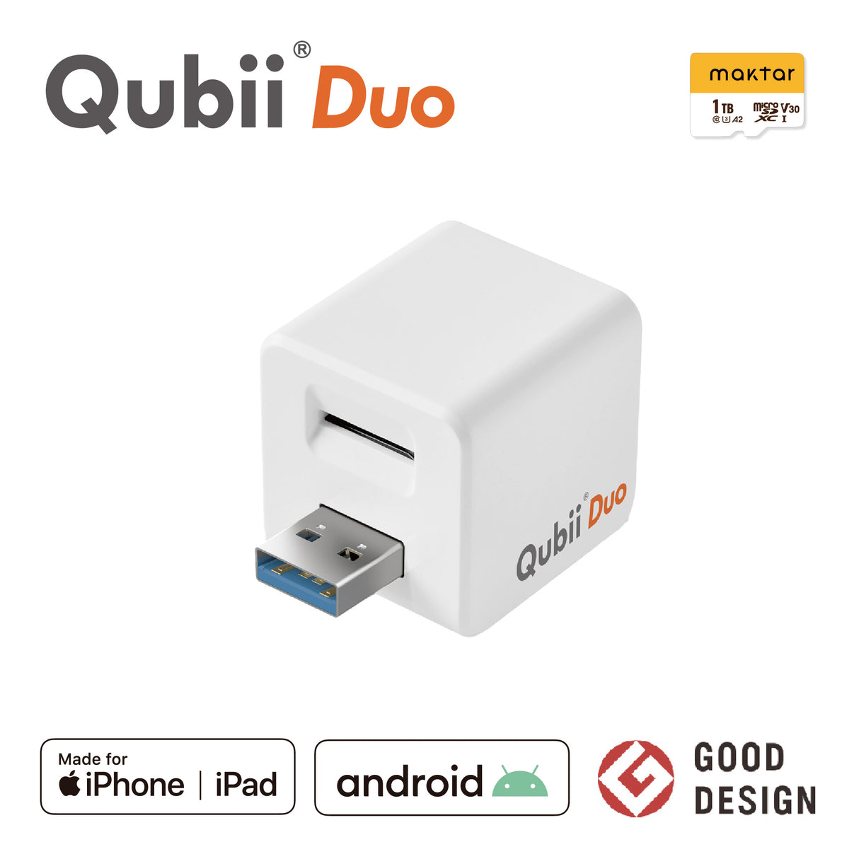 Qubii Duo(USBタイプA) - 1TB microSDセット