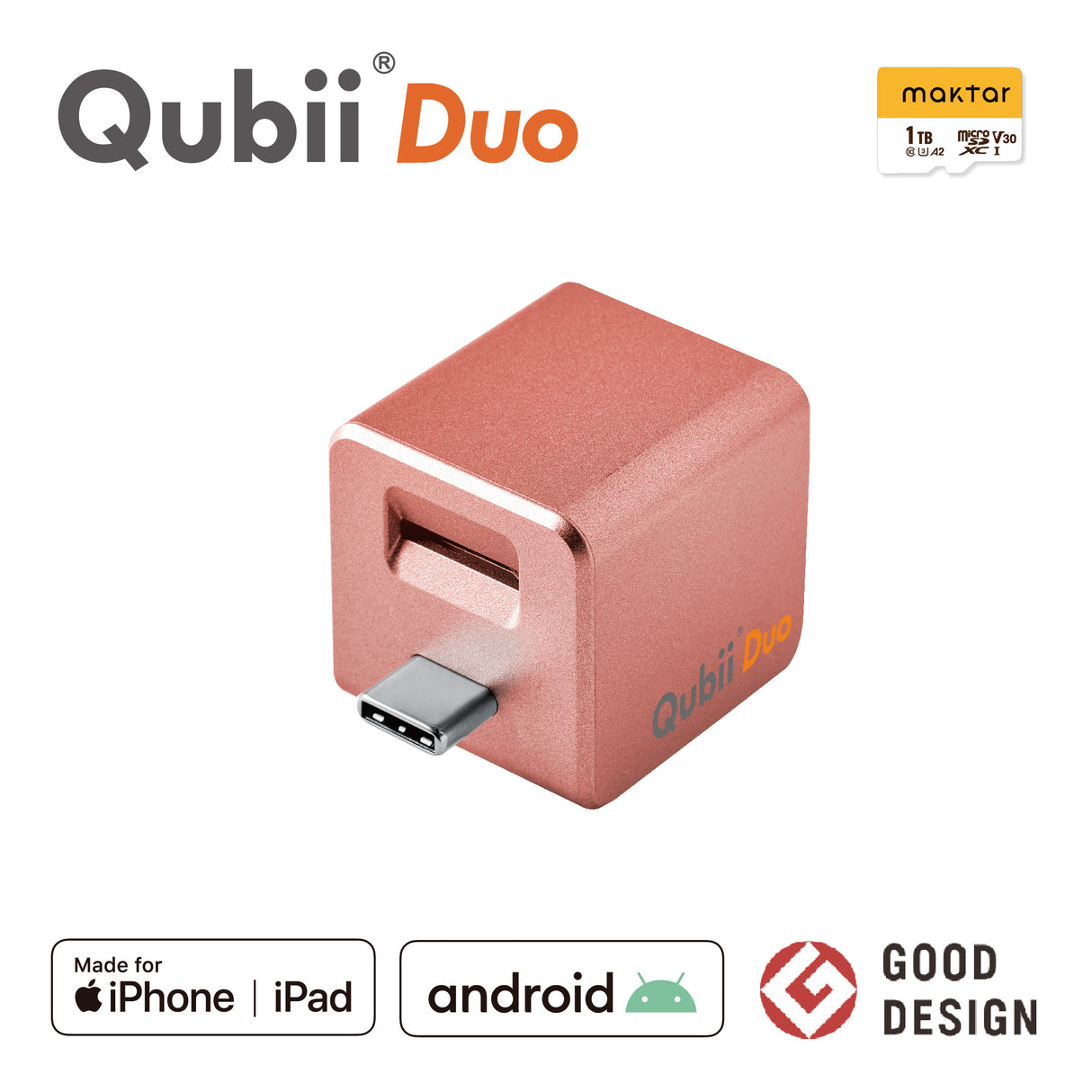 Qubii Duo(USBタイプC)- 1TB microSDセット