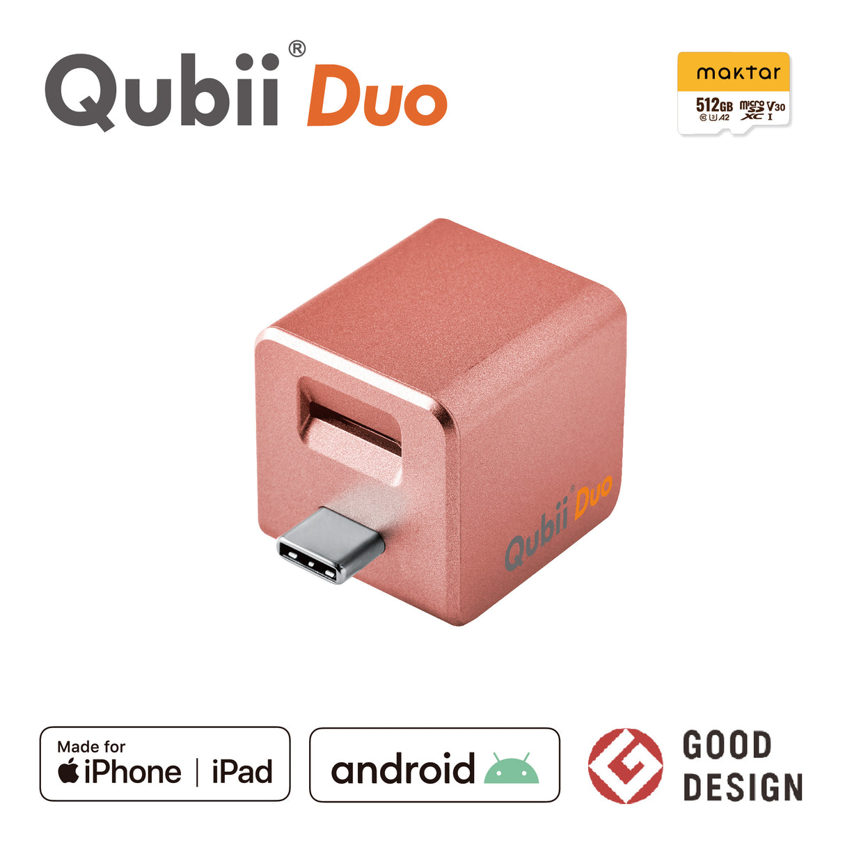 Qubii Duo(USBタイプC)- 512GB microSDセット