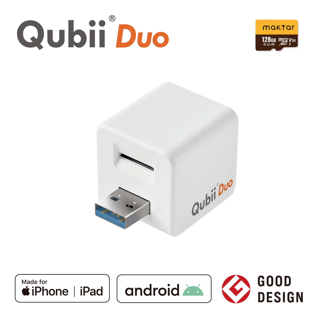 Qubii Duo(USBタイプA) - 128GB microSDセット