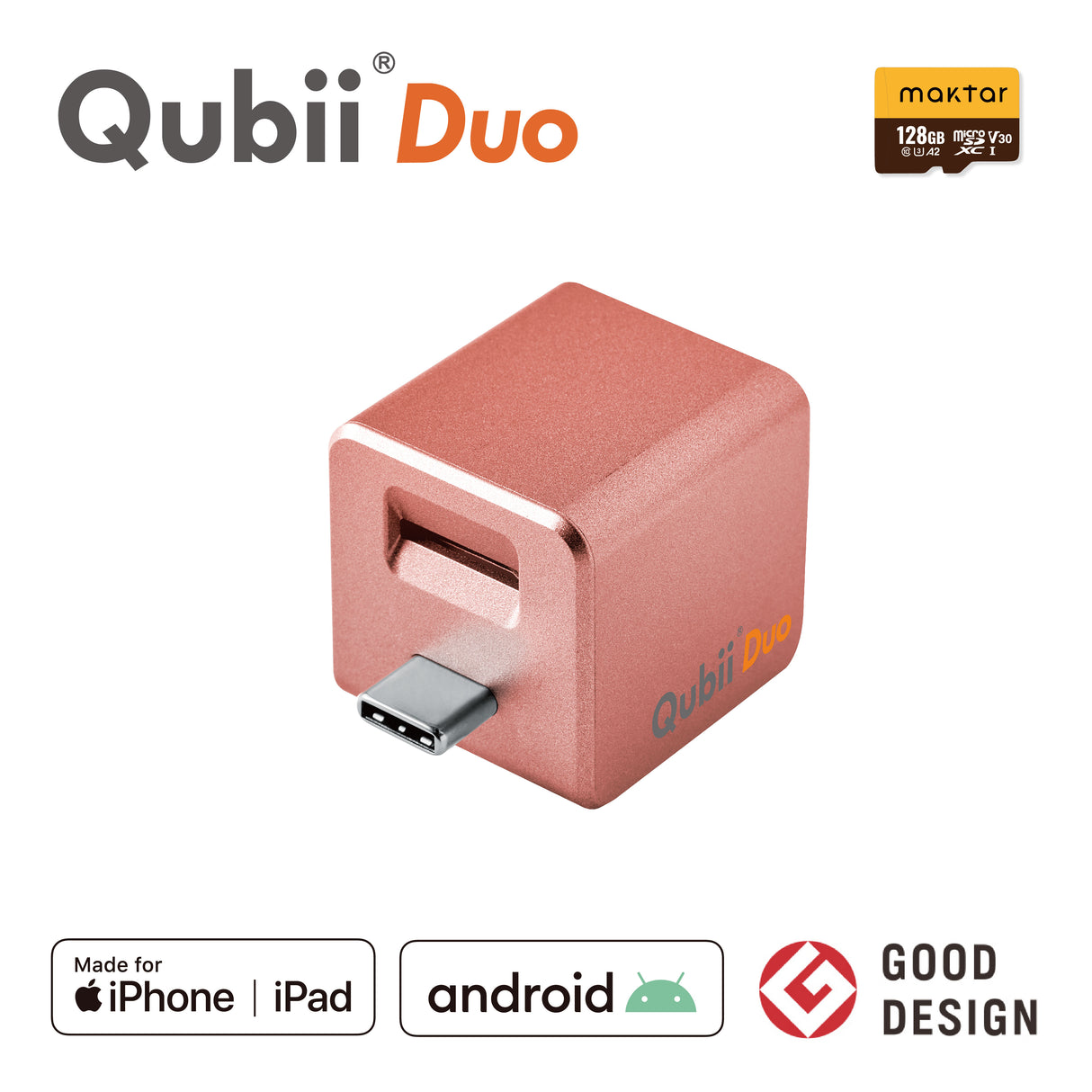 Qubii Duo(USBタイプC)- 128GB microSDセット