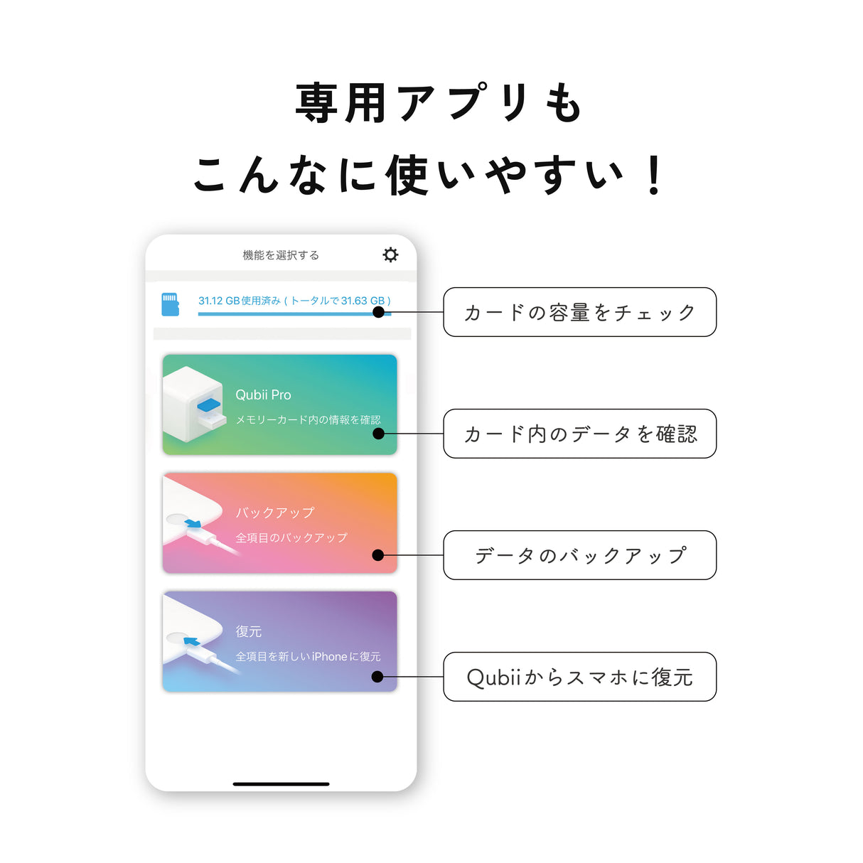 Qubii Pro - 1TB microSDセット